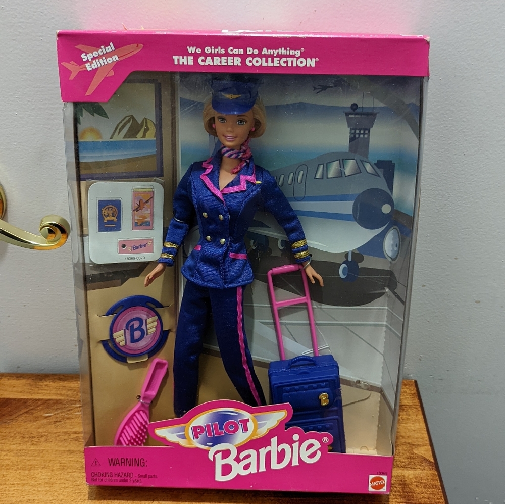 1997 Pilot Barbie.  We can do anything Career Barbie Nib